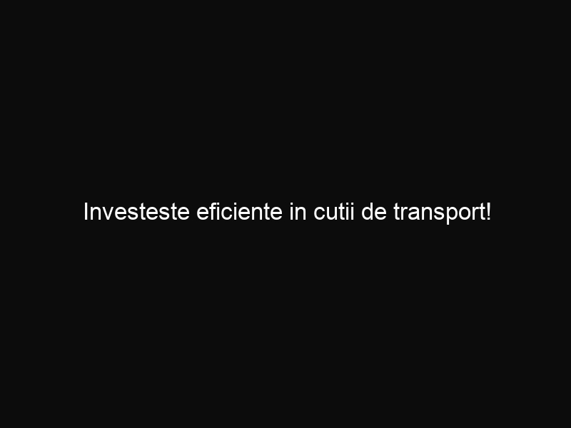 Investeste eficiente in cutii de transport!